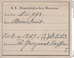 Etiketten zu Mimetesit (NHMW-MIN-Ac998)